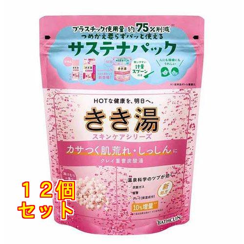 きき湯 クレイ重曹炭酸湯 湯けむりの香り 360g×12個