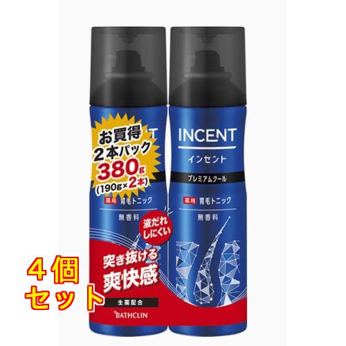 【医薬部外品】バスクリン インセント 薬用育毛トニック 無香料 プレミアムクール 190g×2本パッ...