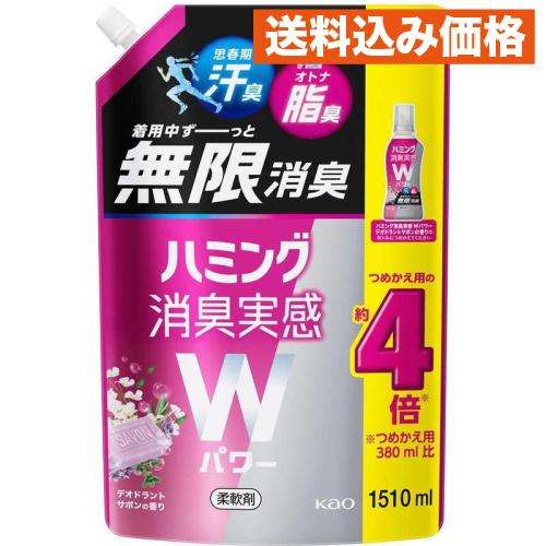 花王 ハミング消臭実感 Ｗパワー デオドラントサボン 詰替用 1510mL×6個