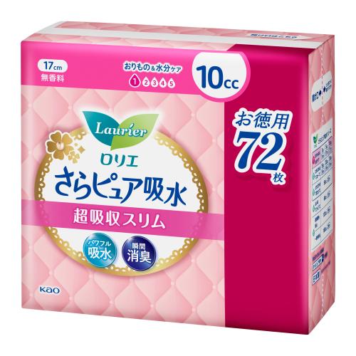 花王 ロリエ さらピュア吸水 超吸収スリム 10cc 大容量 72枚入