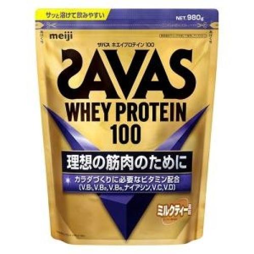 明治 ザバス（SAVAS）ホエイプロテイン100 ミルクティー風味 980g