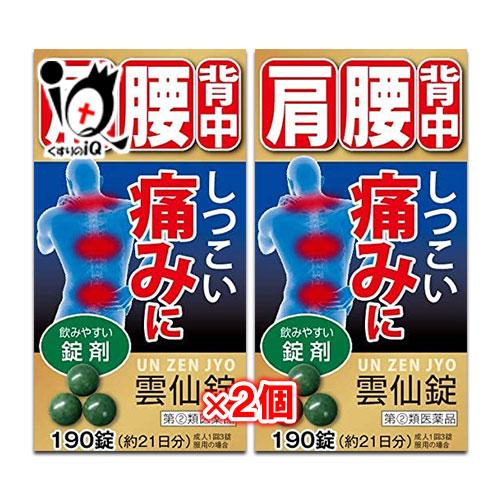 肩こり 腰痛 内服薬 ★雲仙錠 190錠×2個セット 指定第2類医薬品 摩耶堂製薬 肩・腰・背中のし...