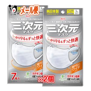 三次元マスク 衛生用品マスク 不織布 すこし大きめLサイズ ホワイト 7