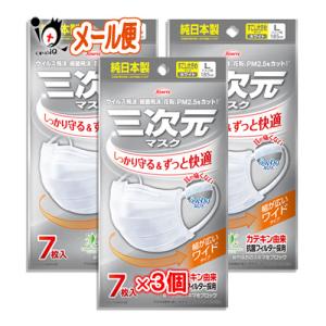 三次元マスク 衛生用品マスク 不織布 すこし大きめLサイズ ホワイト 7