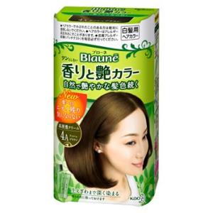 花王　ブローネ　香りと艶カラー　クリーム　4A　アッシュブラウン　(1セット)　白髪用ヘアカラー　【医薬部外品】
