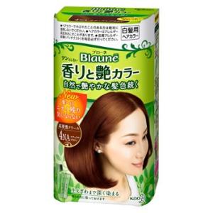 花王　ブローネ　香りと艶カラー　クリーム　4NA　ナチュラルブラウン　(1セット)　白髪用ヘアカラー　【医薬部外品】