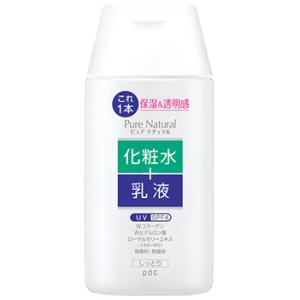 pdc ピュア ナチュラル エッセンスローション UV ミニサイズ SPF4 (100mL) 化粧液 化粧水+乳液｜kusurinofukutaro