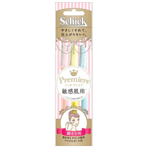 シック プレミア 敏感肌用 Lディスポ (3本入) 顔そり用 マイクロガード付 カミソリ