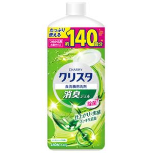 ライオン チャーミークリスタ 消臭ジェル 大型サイズ つめかえ用 (840g) 詰め替え用 食器洗い...