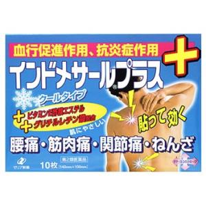 【第2類医薬品】ゼリア新薬　インドメサールプラス　(10枚)　腰痛　筋肉痛　関節痛　ねんざ　【セルフ...