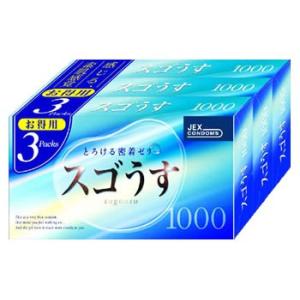 ジェクス　スゴうす　1000　(12個入り×3パック)　コンドーム｜kusurinofukutaro