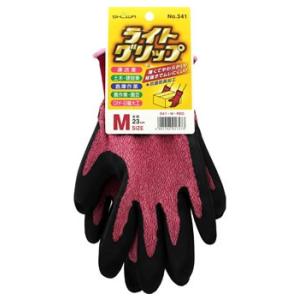 ショーワグローブ　No.341　ライトグリップ　レッド　Mサイズ　(1双)　手袋
