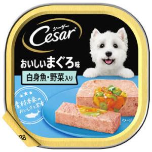 マースジャパン シーザー トレイ 成犬用 おいしいまぐろ味 白身魚・野菜入り (100g) ドッグフ...