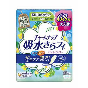 ユニチャーム チャームナップ 吸水さらフィ パンティライナー 消臭タイプ 無香料 (68枚) 女性用 軽度尿失禁製品 17.5cm 3cc｜kusurinofukutaro