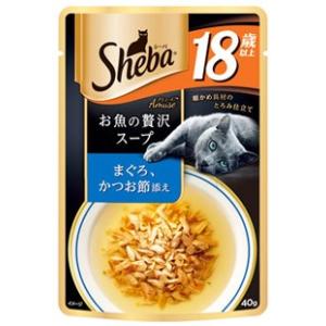 マースジャパン　シーバ　アミューズ　18歳以上　お魚の贅沢スープ　まぐろ、かつお節添え　(40g)　キャットフード　ウェット｜kusurinofukutaro