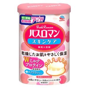 アース製薬　バスロマン　スキンケア　Wミルクプロテイン　(600g)　入浴剤　医薬部外品｜kusurinofukutaro