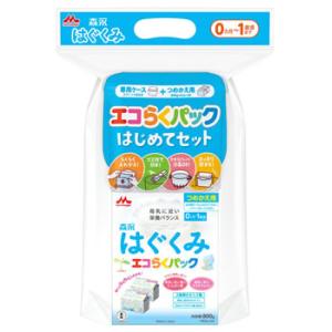 森永 はぐくみ エコらくパック はじめてセット 0ヵ月〜1歳頃まで (400g×2袋入) 森永乳業 粉ミルク　※軽減税率対象商品｜kusurinofukutaro