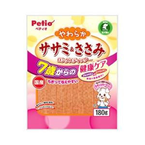 ペティオ やわらかササミ＆ささみ ロングスティックタイプ 7歳からの健康ケア (180g) 犬用おやつ ドッグフード