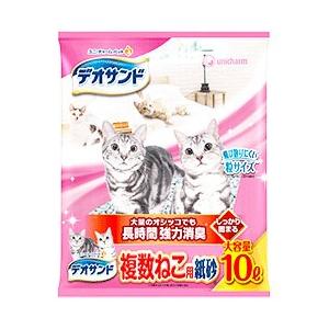 ユニチャーム ペットケア デオサンド複数ねこ用紙砂 (10L) 猫用トイレ用品