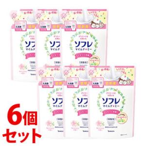 《セット販売》　バスクリン ソフレ マイルド・ミー ミルク入浴液 和らぐサクラの香り つめかえ用 (600mL)×6個セット 詰め替え用 入浴剤｜kusurinofukutaro