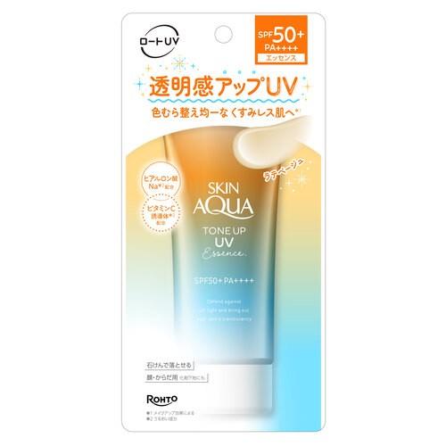 ロート製薬 スキンアクア トーンアップUVエッセンス ラテベージュ (80g) SPF50+ PA+...