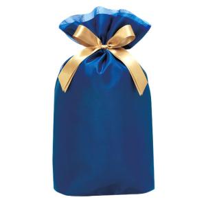 包む 巾着バッグ ブルー オーガンジー Lサイズ IB L T2803L (1枚) ラッピング 誕生日 クリスマス 贈り物｜kusurinofukutaro