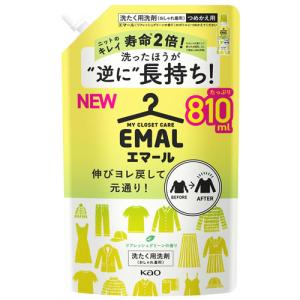 花王 エマール リフレッシュグリーンの香り つめかえ用 (810mL) 詰め替え用 おしゃれ着用 液体洗剤｜kusurinofukutaro