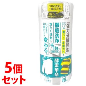 《セット販売》　ウエルコ 酵素革命 ミントの香り (18包)×5個セット 衣類用漂白剤　送料無料｜kusurinofukutaro
