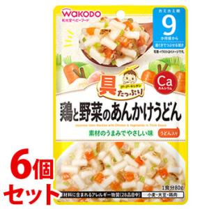 《セット販売》　和光堂 具たっぷりグーグーキッチン 鶏と野菜のあんかけうどん (80g)×6個セット...