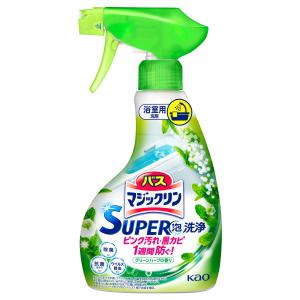 花王 バスマジックリン SUPER泡洗浄 グリーンハーブの香り 本体 (350mL) 浴室用洗剤 お風呂用洗剤｜kusurinofukutaro