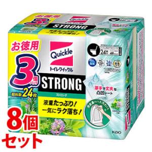 《セット販売》　花王 トイレクイックル ストロング エクストラハーブの香り つめかえ用 (24枚)×...