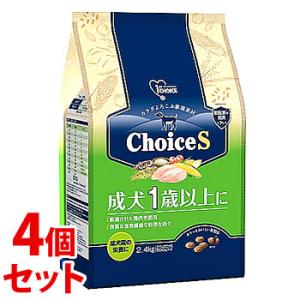 《セット販売》　アースペット ファーストチョイス ChoiceS 成犬1歳以上に (2.4kg)×4...