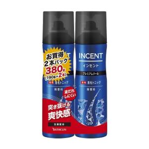 バスクリン インセント 薬用育毛トニック 無香料 プレミアムクール ペアパック (190g×2本) 育毛剤 INCENT　医薬部外品｜kusurinofukutaro