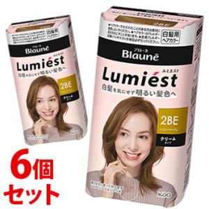 《セット販売》　花王 ブローネ ルミエスト ヘアカラー 2BE ハニーベージュ (1セット)×6個 ...