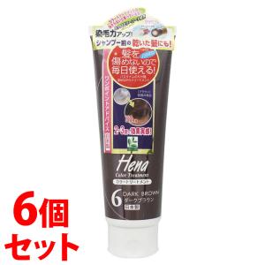 《セット販売》　三宝 テンスター ヘナ カラートリートメント 6 ダークブラウン (250g)×6個セット ヘナトリートメント
