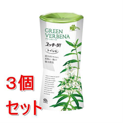 《セット販売》 アース製薬 くらしリズム　トイレのスッキーリ　グリーンヴァーベナ　400ML×3個セ...