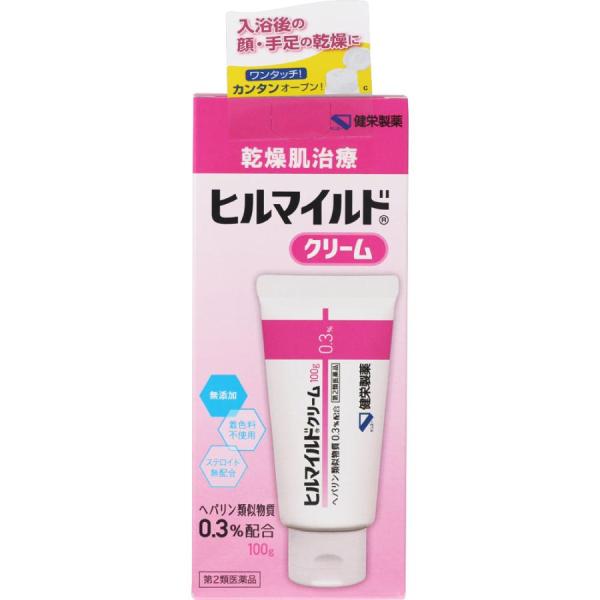 （健栄製薬）ヒルマイルド　クリーム　100g　1個　外用薬　乾燥肌　皮膚炎　（第２類医薬品）