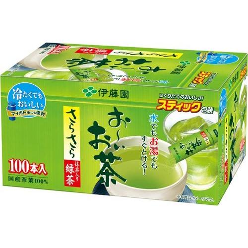 伊藤園 お〜いお茶 さらさら抹茶入り緑茶 スティック 100本入×10個セット※オフィスやカフェなど...