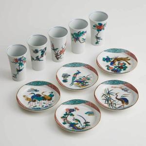 九谷焼 金沢金箔ちらし 8点セット 【吉右衛門窯 限定セット】 おしゃれ