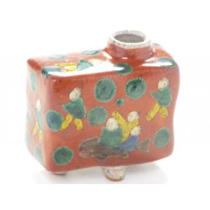 九谷焼 高級 陶磁器 一輪挿し 椿に鳥 (Kutani vase) ギフト 内祝
