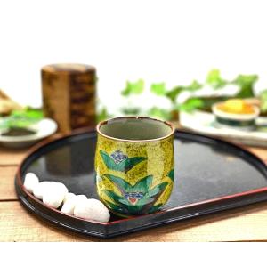 九谷焼 高級 陶磁器 湯呑 大 木米写し 裏絵(Kutani teacup)おしゃれ