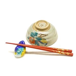 九谷焼 箸置き 箸置き おしどり 単品 (Kutani chopstick rest)おしゃれ 卓上小物 日本製 和食器 手作り 結婚祝い プレゼント｜kutanihyakkaen