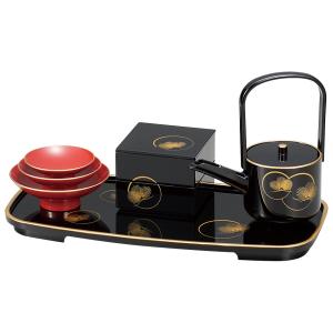 山中塗 屠蘇器 (とそき)  光輪松 おとそ お正月 お正月用品 銚子 盃 お屠蘇セット 迎春 酒器...