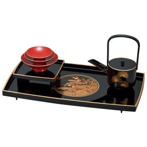 山中塗 屠蘇器 (とそき) 松 おとそ お正月 お正月用品 銚子 盃 お屠蘇