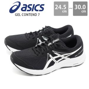 アシックス スニーカー メンズ 靴 黒 ブラック 軽い ジョギング 運動 ウォーキング ジム asics GEL CONTEND 7 1011B040