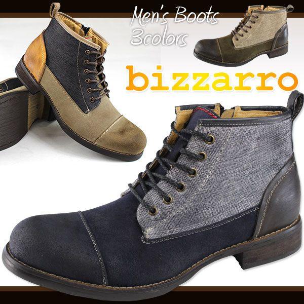 bizzarro BZ12191 ビザロ メンズ ショート ブーツ ミッドカット カジュアル デニム...