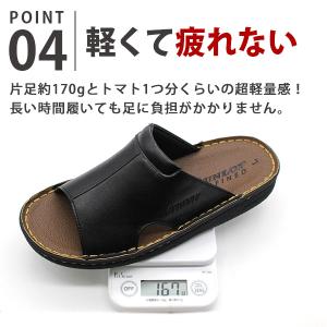 ダンロップ サンダル メンズ 靴 黒 ブラック...の詳細画像4