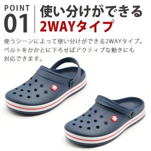 サンダル メンズ 靴 2WAY 軽量 軽い サ...の詳細画像1