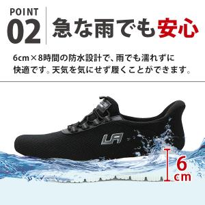 スリッポン メンズ スニーカー 靴 黒 ブラッ...の詳細画像2