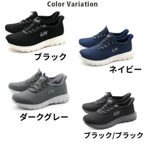 スリッポン メンズ スニーカー 靴 黒 ブラッ...の詳細画像5